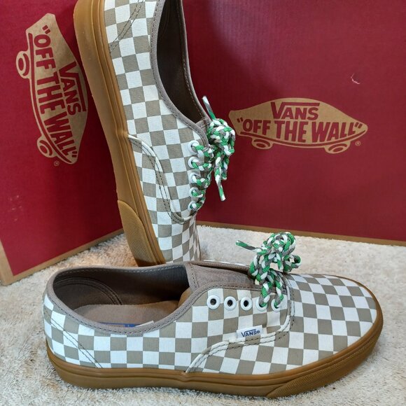 Vans Men's 8.5/Women's 10 Authentic Moon Rock/Gum Checkerboard VN0009PVY6Z - Picture 9 of 12